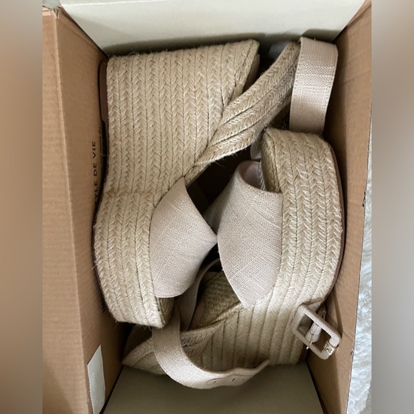 NWT Sam Edelman Vada Espadrille Platform Wedge Sandal Heels - Picture 5 of 11